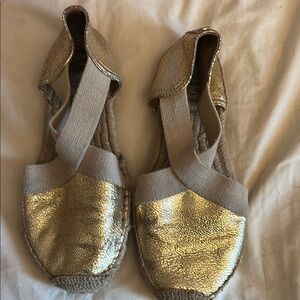 Gold Women's Espadrille Flats